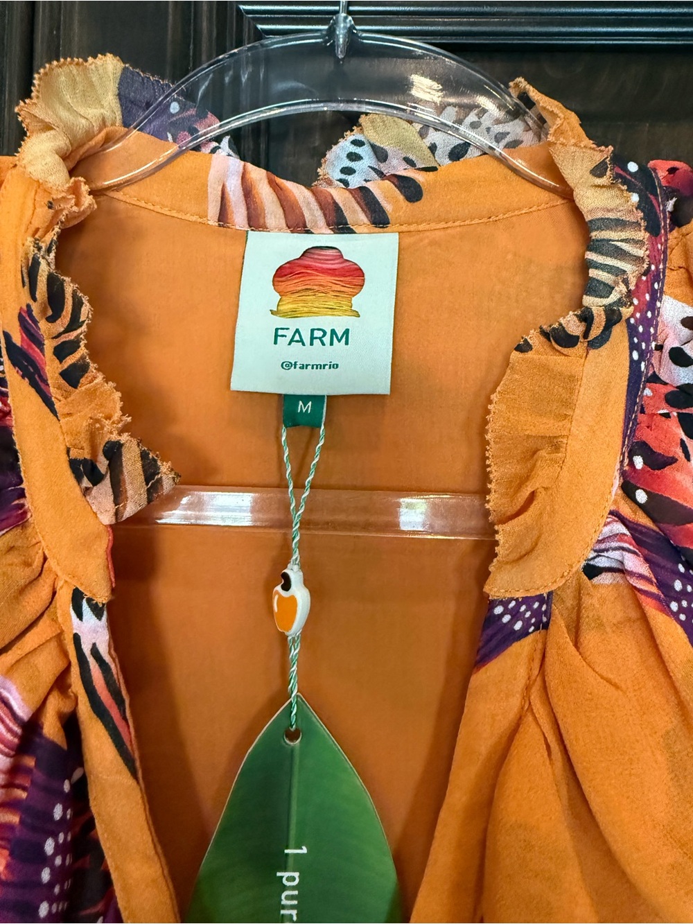 FARM Rio Orange Bird-Print Maxi Dress - Picture 6 of 16